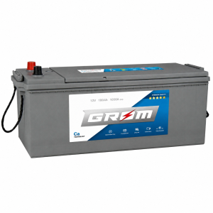 Akumulator GROM Premium 180Ah 1050A EN LEWY PLUS
