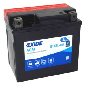 Akumulator motocyklowy EXIDE ETX5L-BS / YTX5L-BS 12V 4Ah 70A EN P+