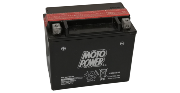Akumulator motocyklowy MotoPower CBTX12-BS (YTX12-BS) 12V 10Ah 180A