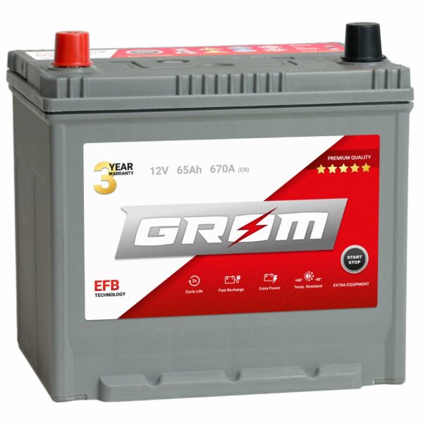 Akumulator GROM Premium Start&STOP 65Ah 670A Lewy Plus DTR
