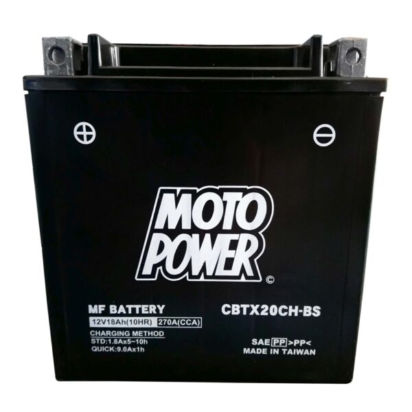 Akumulator motocyklowy Motopower CBTX20CH-BS YTX20CH-BS 12V 18Ah 270A EN L+