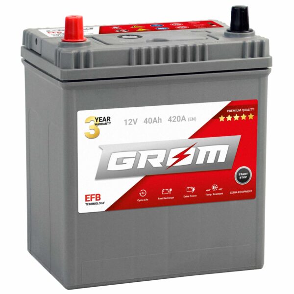 Akumulator GROM EFB START&STOP 40Ah 420A Japan Lewy Plus DTR