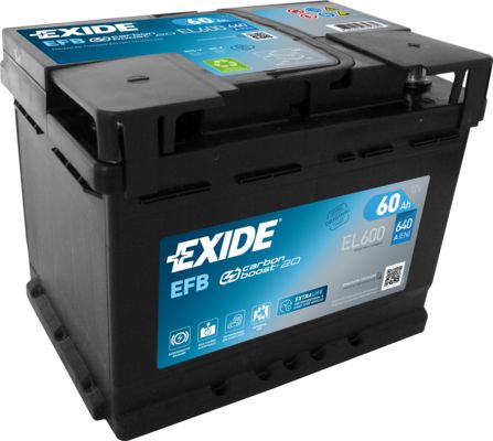 Akumulator Exide Start Stop EFB 60Ah 640A PRAWY PLUS