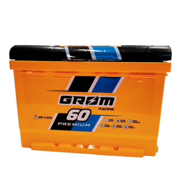 Akumulator Grom Racing 60Ah 600A EN PRAWY PLUS