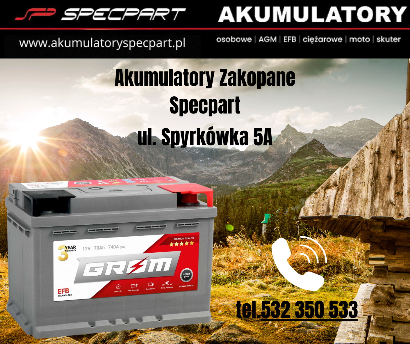 Akumulatory Zakopane Specpart