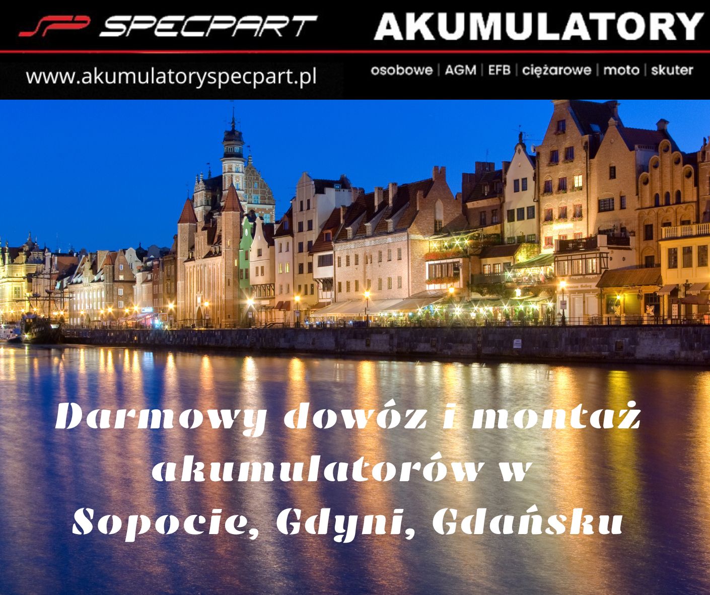 Pogotowie akumulatorowe Dowóz i Wymiana Akumulatora Trójmiasto Gdańsk Gdynia Sopot