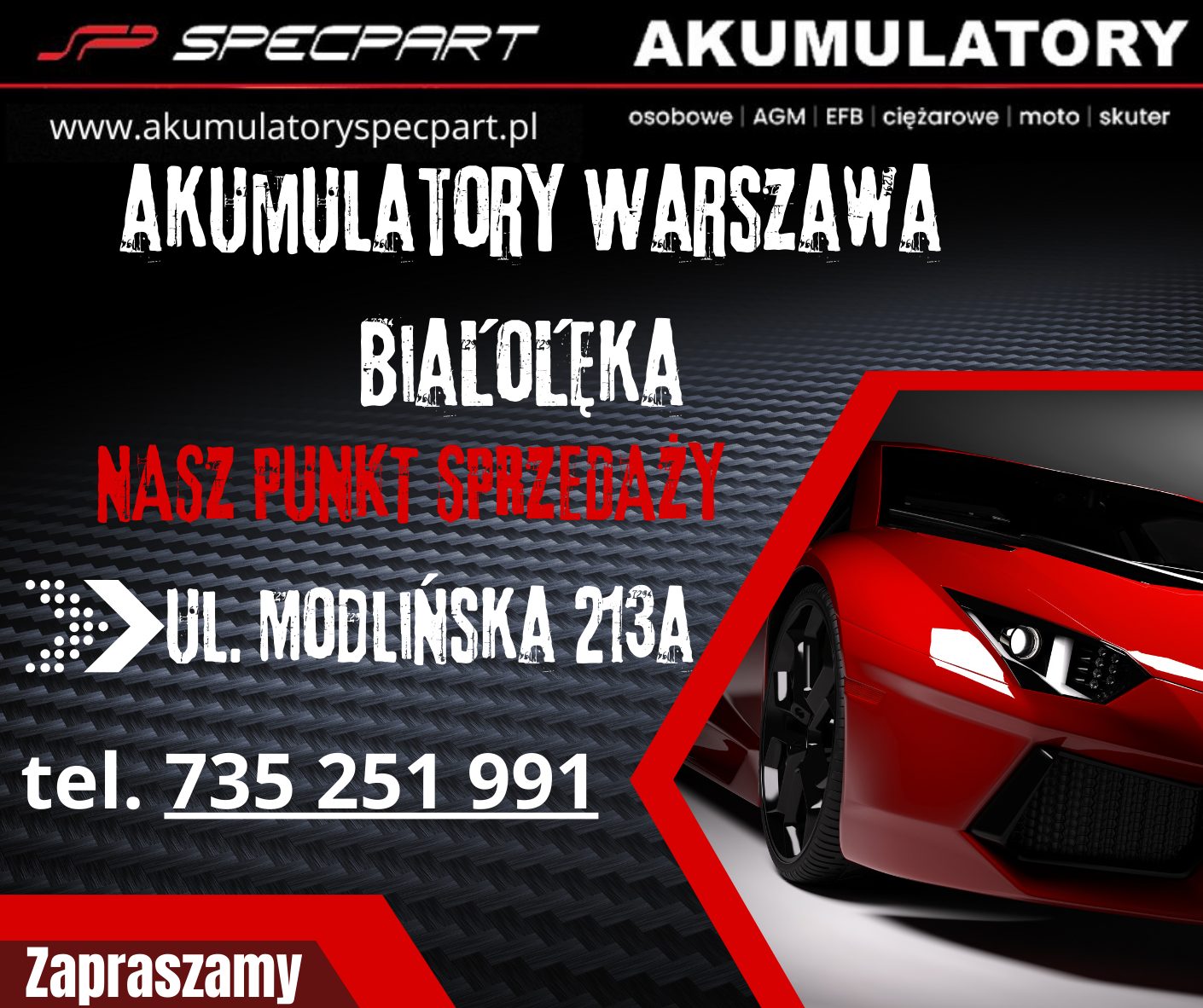 Sklep z akumulatorami w Białołęka.