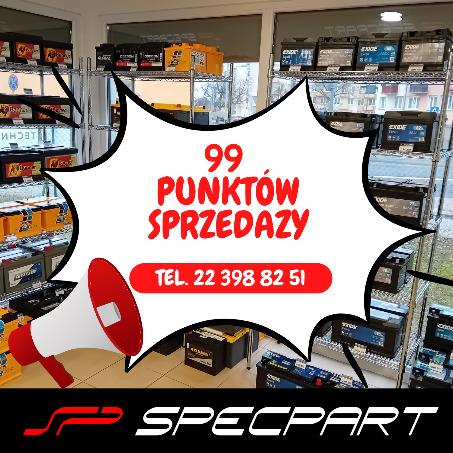 Już 109 punktów sprzedaży akumulatorów Specpart