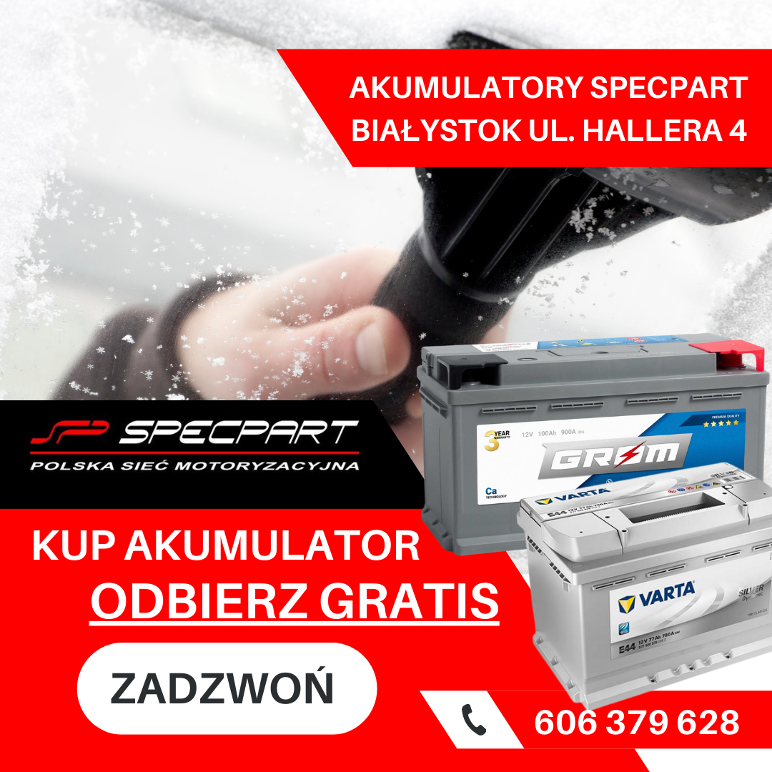 Odbierz gratis do zakupu akumulatora – Akumulatory Specpart Białystok Hallera 4