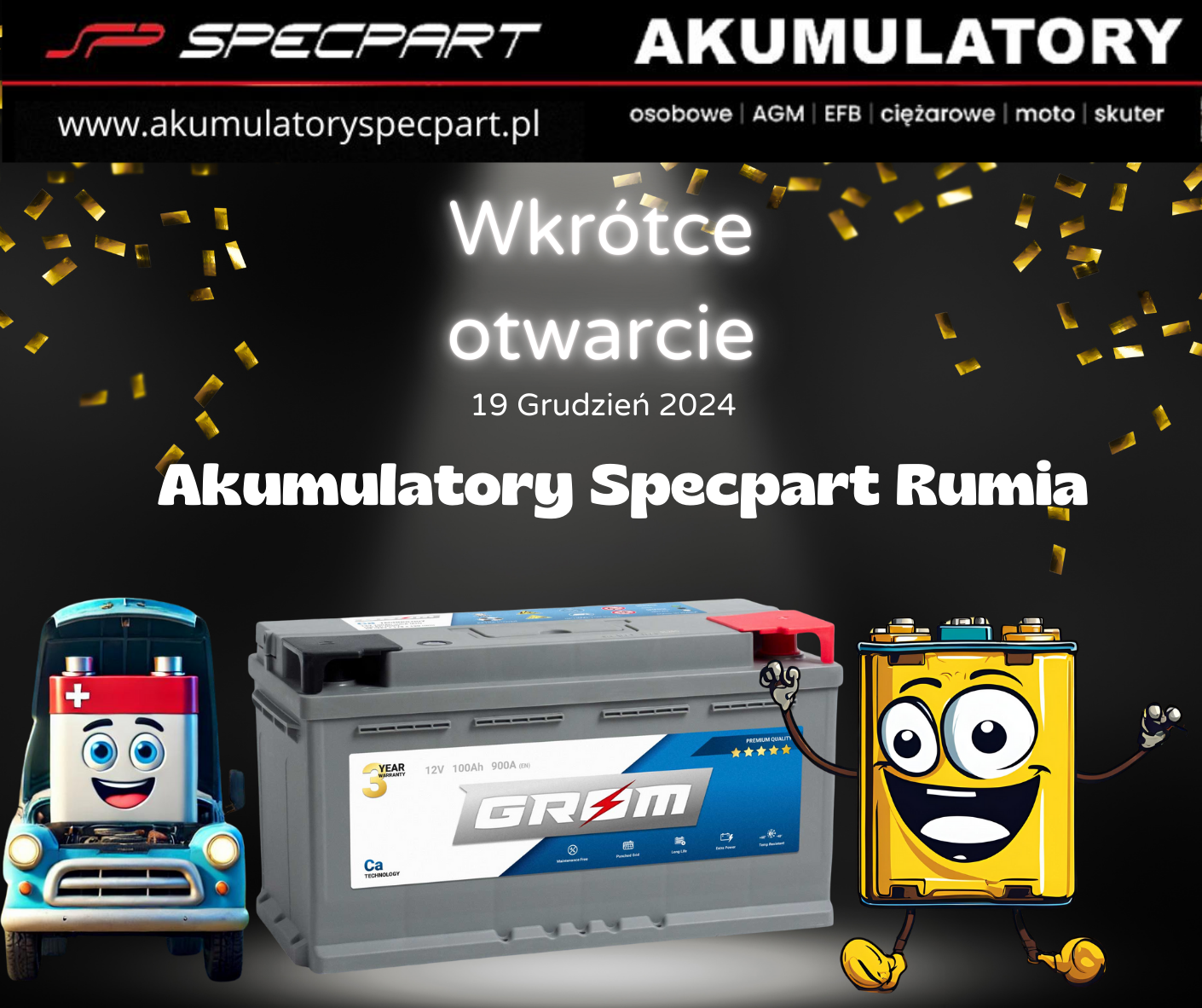 Sklep z akumulatorami Specpart Rumia Dębogórska 20