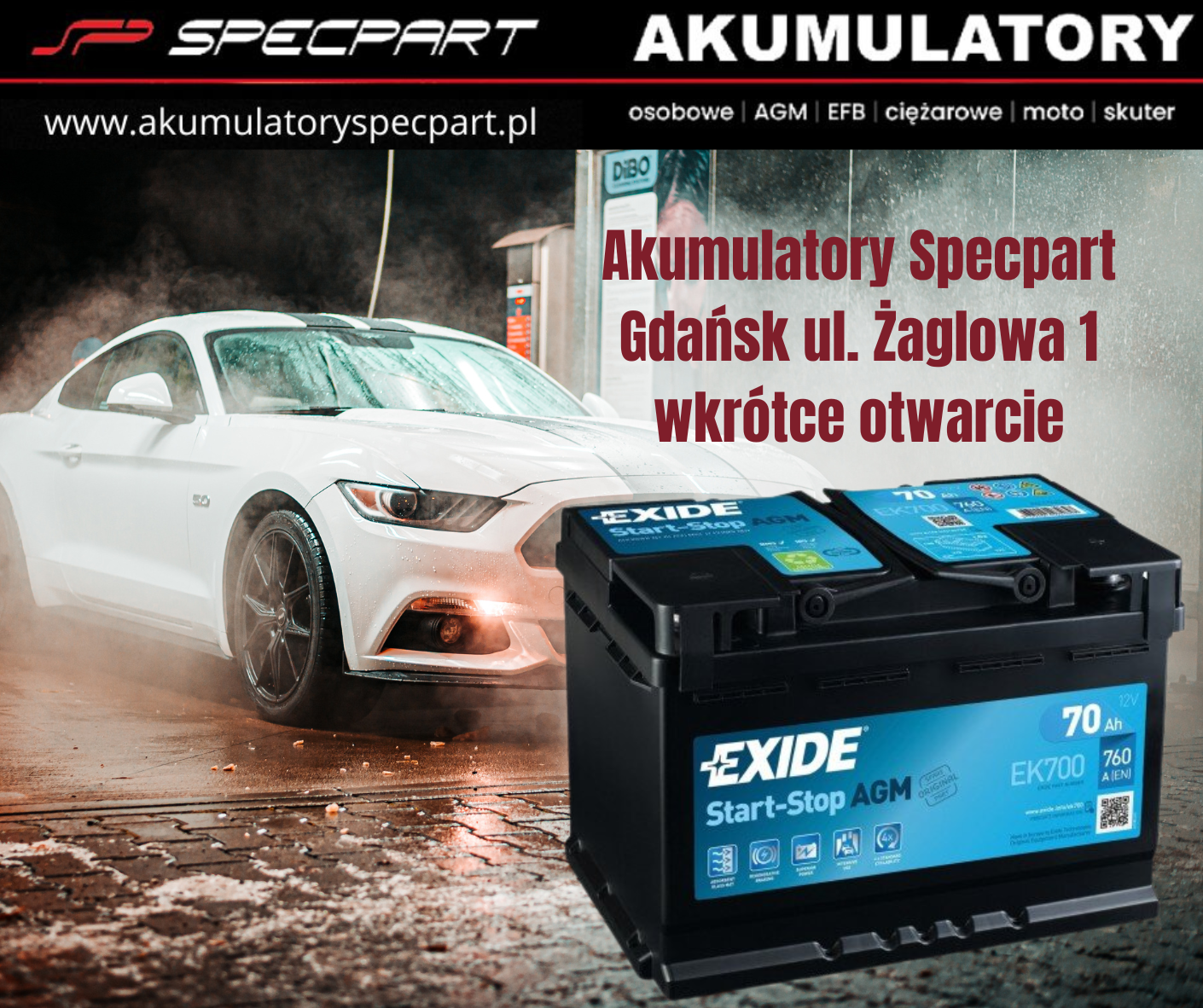 Sklep z akumulatorami Specpart Gdańsk Żaglowa 1