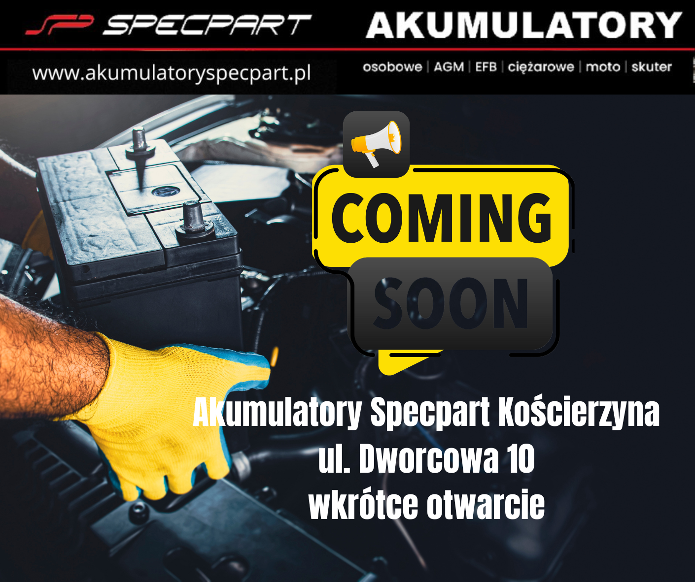 Sklep z akumulatorami Specpart Kościerzyna Dworcowa 10