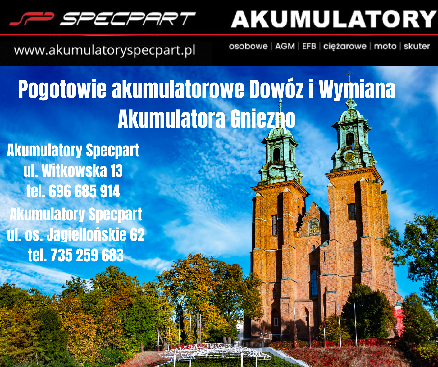Pogotowie akumulatorowe Dowóz i Wymiana Akumulatora Gniezno