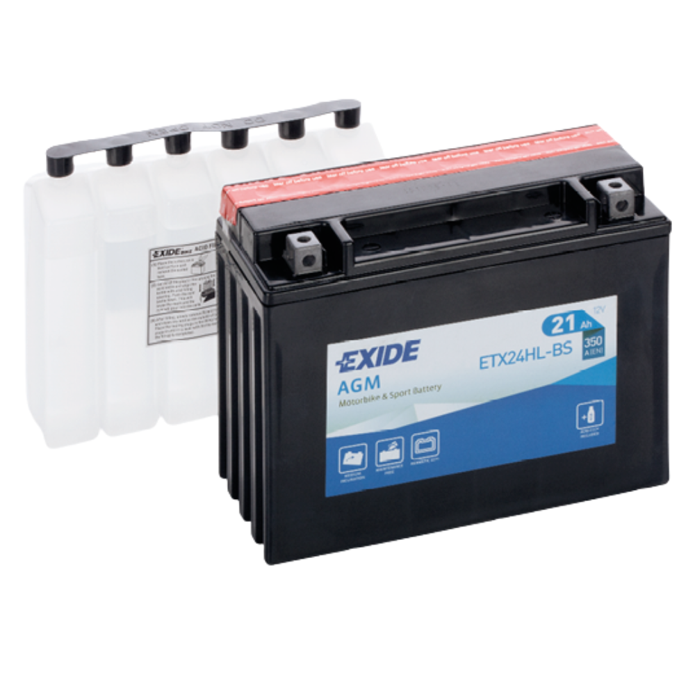 Akumulator motocyklowy Exide AGM MC ETX24HL-BS– 12V 21Ah 350A Akumulator motocyklowy Exide AGM MC ETX24HL-BS– 12V 21Ah 350A